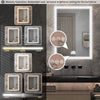 Double Side LED Illuminated Bathroom Mirror Cabinet 2 Tiers Shelf Anti-fog/Touch