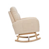 Rocking Chair w/ Adjustable Footrest for Living Room Teddy Fabric Rocking Chair