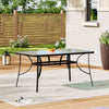 Garden Bistro Furniture Table Rattan Chairs Variable Shape with Umbrella Hole
