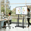 UNHO Tall TV Cart Mobile TV Floor Stand for Extra Large Flat Panel Screen up 80"