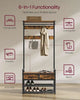 Hall Tree With Bench And Shoe Storage, Hallway Coat Rack With Shoe Bench, 2 Fabr