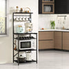 Microwave Oven Stand with Storage Shelves Kitchen Baker's Rack, Industrial