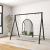 Porch Swing Frame Patio Metal Swing Stand w/ A-Shaped Structure 5 Hanging Ring