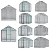4x6/6x6/8x6/10x6FT Walk-In Greenhouse Aluminium Frame / Polycarb Panel Silver