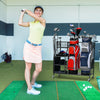 Garage Golf Bag Storage Rack Double Golf Bag Organizer Holder w/ Lockable Wheels