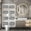 LUVODI LED Bathroom Mirror with Clear Glass Frame Backlit Defog Dimmable Mirrors