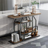 Industrial Wooden Retro Narrow Slim Console Table Side Table Hallway Furniture