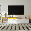 TV Unit Modern Living Room Cabinet Media Stand Furntiure RGB LED Light White
