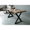 2x Industrial Steel Table Legs Stand Feet Trapezium X A Sandglass Shape Frame UK
