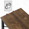 Breakfast Bar Table with 2 Glass holders 2 hooks Kitchen Long Dining High Table
