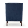 Soft Velvet Armchair Chesterfield Studded Wing Back Occasional Fireside Chair UK