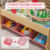 Kids Multipurpose Activity Play Table with 2 Reversible Tabletops-Red