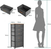 Chest of Drawers Bedroom Furniture Storage Bedside Cabinet 5 Fabric Drawer