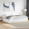 Festnight Bed Frame with White 200x200 Engineered Wood, Bed Frames, R0B4