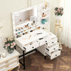 Dressing Table with LED Mirror Modern Makeup Desk Vanity Table+5 Drawers White