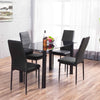 Modern Kitchen Glass Table Upholstered Leather 2/4/6 Chair Dining Room Furniture