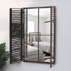 90cm Window Louvered Wall Mirror Home Decor Rustic Metal Frame Hallway Mirror