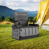 Folding Camping Chair Tackle Storage Box Garden Lawn Patio Foldable Seat Outdoor