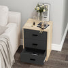 3 Drawer Wooden Bedroom Bedside Cabinet Furniture Storage Nightstand Side Table