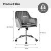 Home Office Leisure Chair Adjustable Swivel Dutch Velvet Task Chairs-Grey