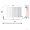 Horizontal Vertical Radiator Flat Panel Oval Column Heating Rad 1800/1600/600