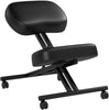Ergonomic Kneeling Chair Black Adjustable Posture Stool With Angled Seat Black
