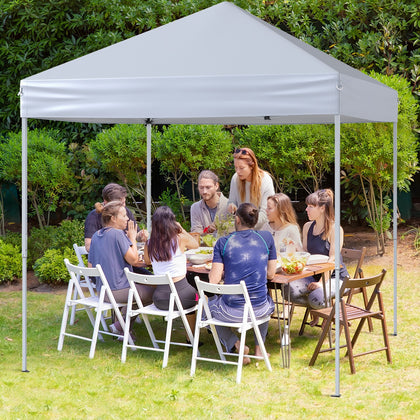 201 x 201 x 240 cm Portable Outdoor Tent Folding Shelter-White