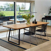 Set of 2 Black Metal Table Bench Legs Frames Trapezium With Top Steel Base Frame