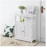 VASAGLE White Wooden Bathroom / toilet / shower room Floor Cabinet 9-3-4