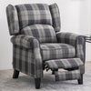 Recliner Armchair Lounge Sleeper Sofa Chair Fireside Fabric Tartan