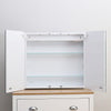 Bathroom Storage Mirror Cabinet Shelf White LED Wall Mirror with Demister Pad UK