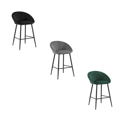 1/2/4/6x Velvet Bar Stool Breakfast Chair High Counter Barstool Pub Restaurant