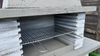 Light Grey Masonry BBQ Barbecue Garden Grill Wood and Charcoal Cooking Massive