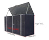 Metal Steel Garden Shed Outdoor Bike Storage House Tools Shed Put 2-3 bikes