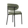 Dusk Mia Sage Green Matte Velvet & Black Metal Set of 2 Dining Chairs RRP £