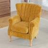 Velvet Accent Chair Upholstered Wingback Armchair Single Sofa Soft Lounge Chair