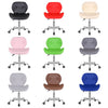 Computer Desk Chair Office Cushioned Chair Chrome Legs Swivel Fabric/PU/Velvet