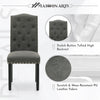 Set of 2 Dining Chairs Nailhead Trim Solid Wood Legs Dining Room Kitchen Chairs