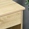 Wooden Computer Table Office Desk Study Dorm Lockable Drawer Storage Oak Tone