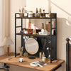 Multipurpose 2-Tier Desk Hutch with Pegboard-Brown