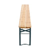 2PCS Wooden Folding Beer Bench Set Outdoor Picnic Dining Party Trestle Chairs UK