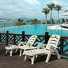 1/2X Sun Lounger Outdoor Garden Chair 5 Position Adjustable Patio Sunlounger Bed