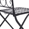 3pc Mosaic Tile Garden Bistro Set Outdoor Round Side Table with 2 Folding Chairs