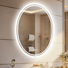 Smart Oval LED Bathroom Mirror Backlit Edge Anti-Fog Waterproof Makeup Mirror XL