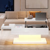 Lift Top Coffee Table LED Center Table with Storage Compartment for Living Room