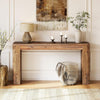 160cm Solid Wood Console Table Entryway Sofa Table for Living Room, Hallway