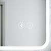 Illuminated Bathroom Mirror 800 x 600 With LED Bluetooth Shaver Socket Demister