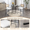 1/2/4/6x Bar Stool Breakfast Kitchen Pub Counter Chair with Backrest Footrest