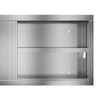 2 Tier Commercial Kitchen Stainless Steel Sliding Doors Cabinet Wall Cupboard UK