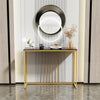 Marble Kitchen Breakfast Bar Table Counter Dining Table High Desk w/ Metal Frame